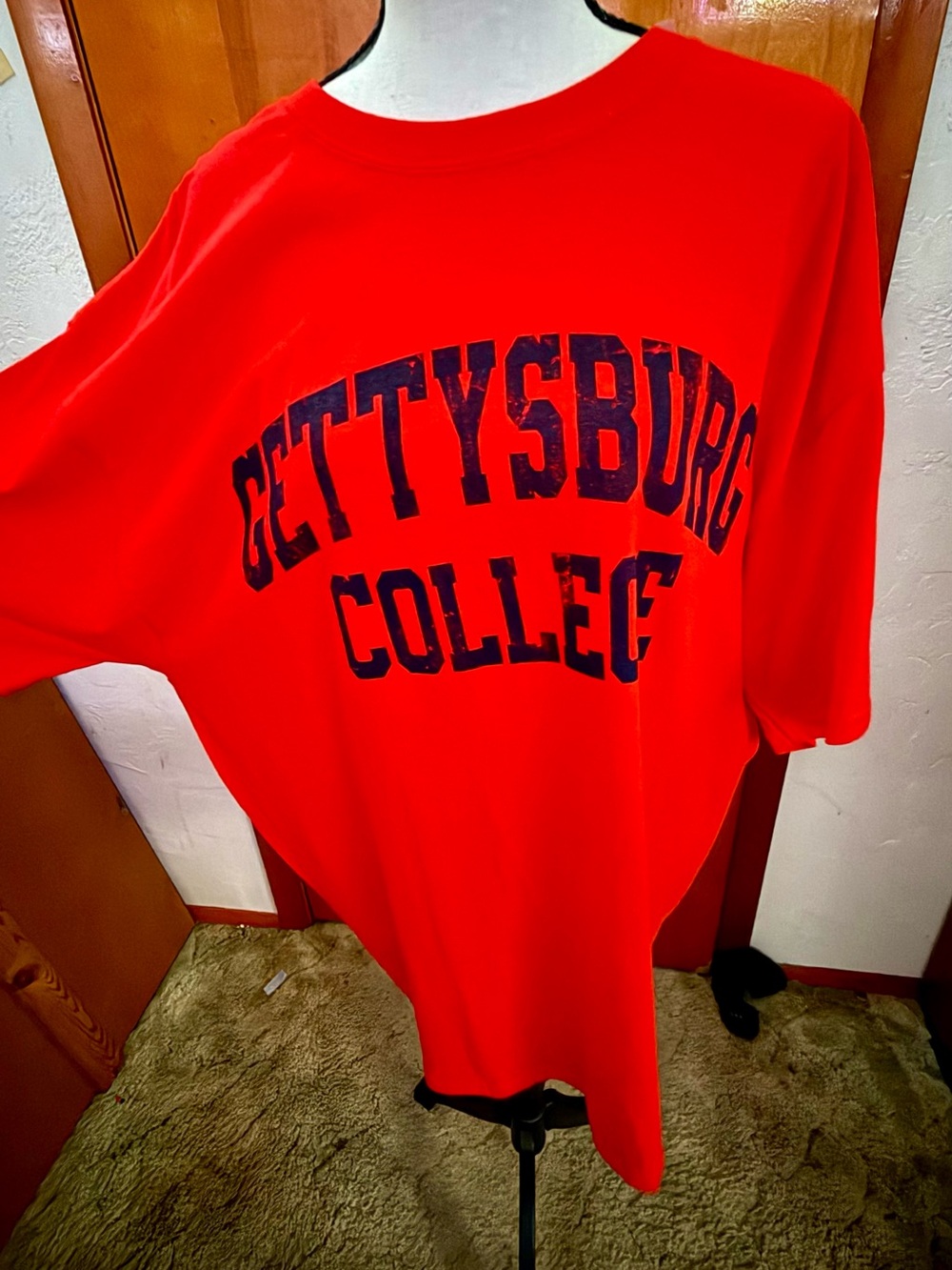 NWT Gettysburg College Champion Brand Orange Graphic Tee